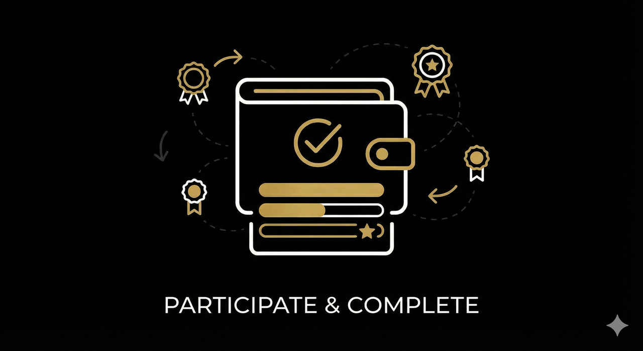 Participate and complete to earn rewards